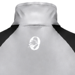 Women Quarter Zip Athletic <b>Top</b> Silver Black Long Sleeve Fitted Sports Training High Collar <b>Thumbhole</b> Performance Activewear - Product Image 5