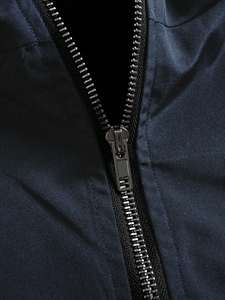 Conjunto de Chaqueta Cortavientos Ligera de Nailon para Hombre, Talla Grande, con Capucha y Cremallera, Estampado de Letras, y Pantalones con Ribete en Contraste - Product Image 4