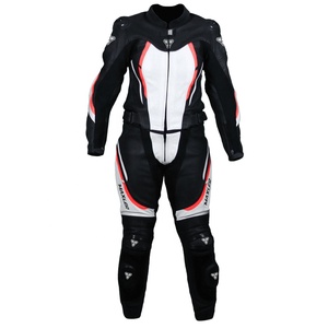 Vêtements de sport en cuir de course de protection CE niveau 2 pour femmes Combinaison de moto confortable, coupe-vent et imperméable - Product Image 1