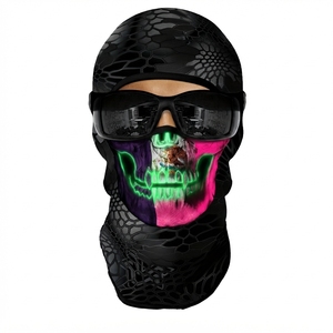 Mascarilla con Estampado de Calavera y Diseño de la Bandera de México, Cortavientos, de Secado Rápido, para Deportes al Aire Libre, de Poliéster, Talla Única, Unisex - Product Image 2