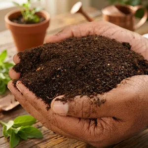 Poudre de gâteau de neem 100 % pure, engrais organique à base de graines de neem pour l'agriculture, l'horticulture, l'agriculture biologique et l'amélioration des sols, Inde - Product Image 3