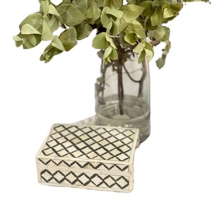 Handmade Custom Mother of Pearl Jewelry <b>Box</b> with Bone Inlay Stylish and Functional <b>Storage</b> Solution Elegant Jewelry Collection - Product Image 2