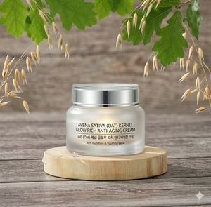 Crema Antienvejecimiento de Noche Premium con Avena Sativa (Avega) para Mujeres, Desarrollada y Formulada en Corea (ODM/OBM) - Product Image 1