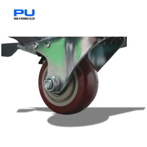 ล้อเหล็กทนทานพิเศษ1ตันแกนเหล็กใหม่6นิ้ว8นิ้วโพลียูรีเทน PU โหลดสำหรับร้านอาหาร - Product Image 4