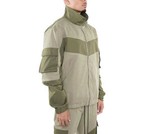 Survêtements d'été pas chers en gros pour hommes : Ensemble 2 pièces coupe-vent avec veste zippée et pantalon entièrement sublimé - Product Image 2