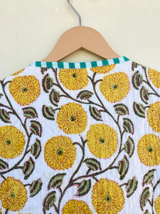 Chaleco bohemio acolchado con estampado de bloques Chaqueta acolchada de algodón Chaqueta reversible con estampado de bloques - Product Image 3