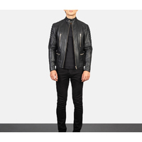Blouson en cuir pour homme, nouvelle mode, col mandarin, imperméable, coupe-vent, écologique, respirant, personnalisable, vente chaude