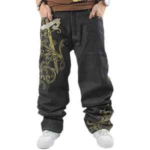 El hilo de calidad premium garantiza que sus diseños intrincados nunca se desvanzuen ni se deshilachen en este robusto pantalón vaquero bordado. - Product Image 1