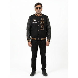 OEM Custom Premium Heavyweight Wool Melton Leather Sleeve Embroidered Loose Varsity <b>Jacket</b> <b>Men's</b> Oversized Streetwear 3XL PU - Product Image 1
