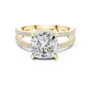 แหวนหมั้นเพชรทรงคุชชั่น 3.00 กะรัต ทองคำขาว 14K สำหรับผู้หญิง ได้รับการรับรองจาก IGI เพชรเพาะเลี้ยงในห้องปฏิบัติการ เหมาะสำหรับวันครบรอบแต่งงาน - Product Image 1