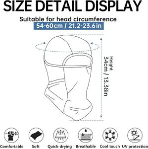 Balaclava de Ciclismo Refrescante de Verano al por Mayor OEM ODM con Estampado de Calavera Fantasma, Máscara Facial Táctica para Paintball, Casco de Moto, Pesca Diaria - Product Image 6