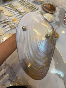 Assiette ronde en nacre avec bordure en cuivre doré <span class=keywords><strong>Beluga</strong></span> Sturgeon – Polyvalente pour le <span class=keywords><strong>caviar</strong></span>, le savon, les bonbons, la décoration intérieure - Product Image 3