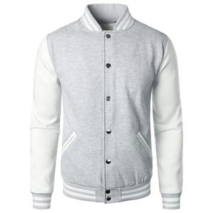 Cómoda chaqueta universitaria Lisa para hombre con logotipo personalizado, corte regular, béisbol, al por mayor tendencia de moda, informal, transpirable - Product Image 1