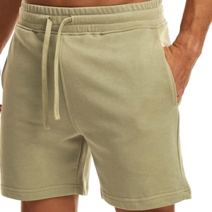 Shorts Deportivos para Hombre Color Verde Oliva, al por Mayor, OEM, Alta Calidad, Marca Personalizada, Mezcla de Algodón y Poliéster, Shorts de Entrenamiento Premium - Product Image 1