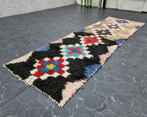 Alfombra de Nudos Marroquí de Lujo, Multicolor, de Lana, Hecha a Mano, Acolchada, Resistente a las Manchas, Antideslizante, para Sala de Estar, Hotel, Lavable a Mano - Product Image 3