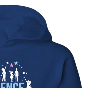 Sweat à capuche bleu pour jeunes Elevating Excellence, en mélange de coton doux, à manches longues, décontracté, mode, vêtement de tous les jours - Product Image 2