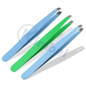 Pinzas inclinadas profesionales de acero inoxidable, superventas, pinzas para depilación de cejas de etiqueta privada para desplumar raíces - Product Image 6