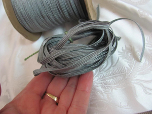 Ruban tissé gris tressé en sergé moyen, cordon de garniture, ruban adhésif de 5 mm de large, longueur au choix, original, vintage, meilleure vente - Product Image 2