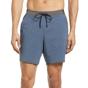 Relaxing Men's Eco-Friendly Breathable Solid Color Board Shorts Quick Dry <b>Elastic</b> Waist Casual Low Waist Short Length Shorts - Product Image 3