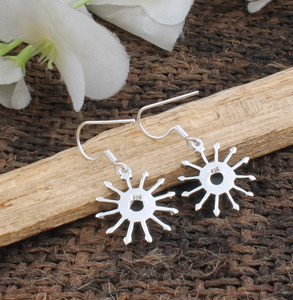 Pendientes de Plata de Ley 925 con Calcedonia Aqua Natural, Gema Verde, Joyería de Lujo para Regalo de Fiesta - Product Image 5
