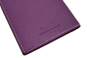 Castello italien en cuir souple fermeture ouverte mince étui à passeport couverture haut accessoire de voyage en plusieurs couleurs - Product Image 3