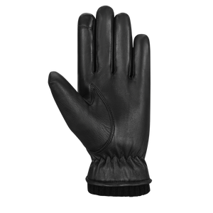 Gants de conduite en cuir noir isolés thermiquement pour la protection contre le froid hivernal - Product Image 2
