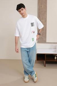 Camiseta con Hombros Caídos y Estampado Gráfico - Product Image 3