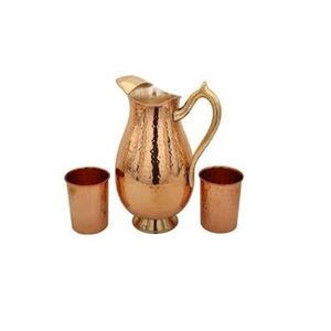 Vintage Hammered Copper Pitcher 6-6.9in Durable <b>Jug</b> for <b>Drinks</b> Party Use Pure Copper <b>Jug</b> Pitcher On Sale - Product Image 3