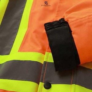 Men's Waterproof Reflective Construction <b>Workwear</b> Jacket High Visibility <b>Winter</b> Safety Security Windproof Jacket 2026 - Product Image 5