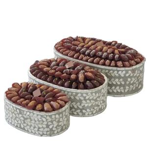 Soporte de pastel de concha de Capiz hecho a mano con incrustaciones de nácar, bandeja de servicio al por mayor de fábrica para decoración de Ramadán Eid - Product Image 1