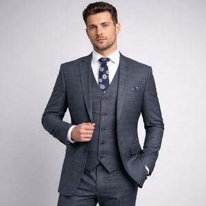 Traje Formal de Algodón Slim Fit para Hombre |   Conjunto de Traje Profesional de Dos Piezas de Lujo |   Traje Elegante y Transpirable para Oficina - Product Image 5