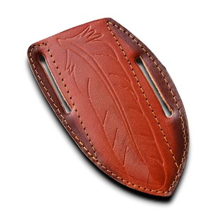 Étui à couteau en cuir de vachette véritable cousu main de haute qualité, avec passant de ceinture OEM, pour lame fixe, chasse, camping, EDC, UA - Product Image 1