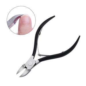 Pince à cuticules noire mate en acier inoxydable, coupe-ongles, ciseaux, outil de manucure pour éliminer les peaux mortes - Product Image 2