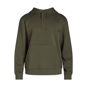 Sweat-shirt à capuche pour homme, couleur unie, décontracté, pour l'automne, noir, manches longues, pull en tissu French Terry, logo personnalisé - Product Image 4