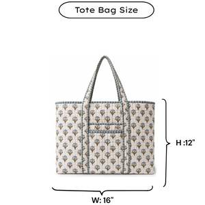 Bolsas de Mano de Algodón con Estampado de Bloques de Jaipur, Estilo Bohemio Premium, Ecológicas, Ligeras, con Cierre Seguro, Multiusos, Ideales para la Playa - Product Image 6