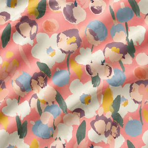 Tela de Algodón Peinado Orgánico con Estampado Floral, 120GSM, 57/58 Pulgadas, Cortina de Voile Ligera y Transpirable para Mujer - Product Image 5