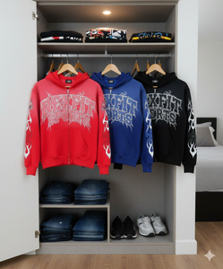 Sudaderas con capucha de primera calidad, tejido grueso de felpa francesa, bordado personalizado con efecto desgastado, corte y venta, sudaderas con capucha con cremallera más vendidas - Product Image 3