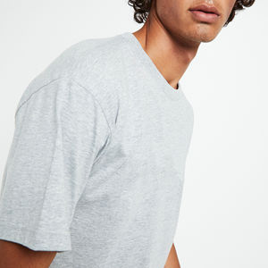 T-shirts pour hommes en coton 100% respirant et à séchage rapide, écologiques, coupe ample et carrée, avec tissu en toile, pour l'été - Product Image 2