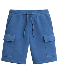 Pantalones Cortos Cargo Azul Cielo para Hombre, Cintura Elástica con Cordón, Estilo Casual Urbano, Múltiples Bolsillos, Pantalones Cortos de Verano, Logotipo Personalizado, Fabricante OEM - Product Image 1