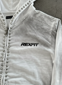 Sweat-shirts à capuche zippés délavés à l'acide, meilleur design, du fabricant leader, avec logo personnalisé en strass et sérigraphie, couleur unie, faible MOQ - Product Image 4
