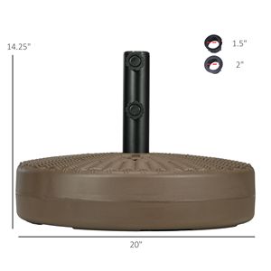 Supporto per Ombrellone da Esterno in Acciaio Inossidabile per Pali da 1.5-2 Metri, Giardino e Palestra, Raggio 2.5m-3.5m - Product Image 3