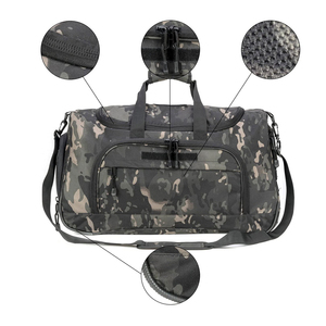 Solid Tactical Duffel <b>Bag</b> Large Capacity Polyester Eco-Friendly Gym <b>Travel</b> <b>Bag</b> with Shoe <b>Compartment</b> MOLLE Adjustable Strap - Product Image 5