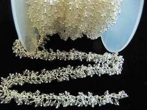 Crystal Quartz Rondelle Faceted <b>Rosary</b> Beaded Grape Chain 1 Feet - Product Image 2