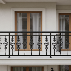 Barandillas de Hierro Fundido Resistentes de Color Gris Real para Escaleras y Balcones, Estilo Moderno, con Acabado Super Pulido - Product Image 1