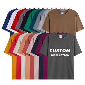 T-shirt Homme Oversize 100% Coton Tricoté à Manches Courtes Col Rond Décontracté avec Impression de Lettres Personnalisée Écologique et Respirant - Product Image 4