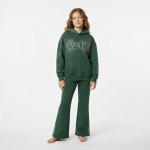Conjunto de Sudadera con Capucha y Pantalones con Pedrería para Niñas, Ropa de Moda Urbana de Dos Piezas, Logotipo Personalizado, Suministro al por Mayor - Product Image 5