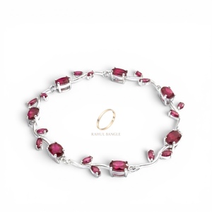 Pulsera de Cadena de Enredadera Roja con Tulipán de Circones Bañada en Plata de 18K, Joyería de Latón con Piedras para Mujer, Regalo de Aniversario, Tendencia Viral - Product Image 5