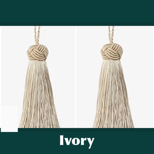 Borlas de Algodón Personalizadas de Alta Calidad en Colores Azul Agua y Plateado, Estilo Vintage Antiguo para Decoración de Muebles, Cortinas y Prendas - Product Image 3