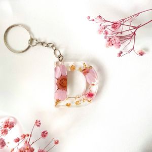 Elegant Resin Key Ring Featuring Glitter Handmade Winter Holiday Decorative Keepsake Accessory Gift - Product Image 2