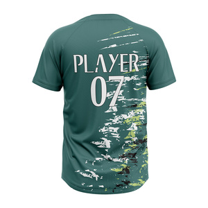 เสื้อเบสบอลซอฟต์บอลแบบกำหนดเอง 100% โพลีเอสเตอร์ พิมพ์ลายด้วยความร้อน ระบายอากาศได้ดี แห้งเร็ว แขนสั้น ยูนิเซ็กซ์ เสื้อเชิ้ตติดกระดุม 2 เม็ด - Product Image 5